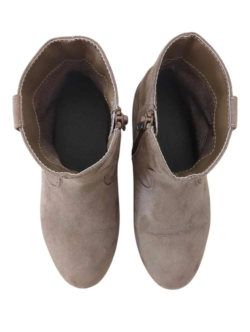 The Children’s Place Girls Taupe Suede Slouch Ankle Booties Size 1